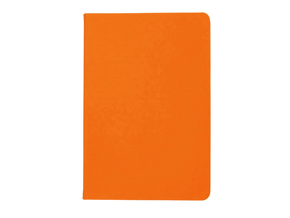 Бизнес-блокнот C2 софт-тач, твердая обложка, 128 листов, оранжевый - купить оптом