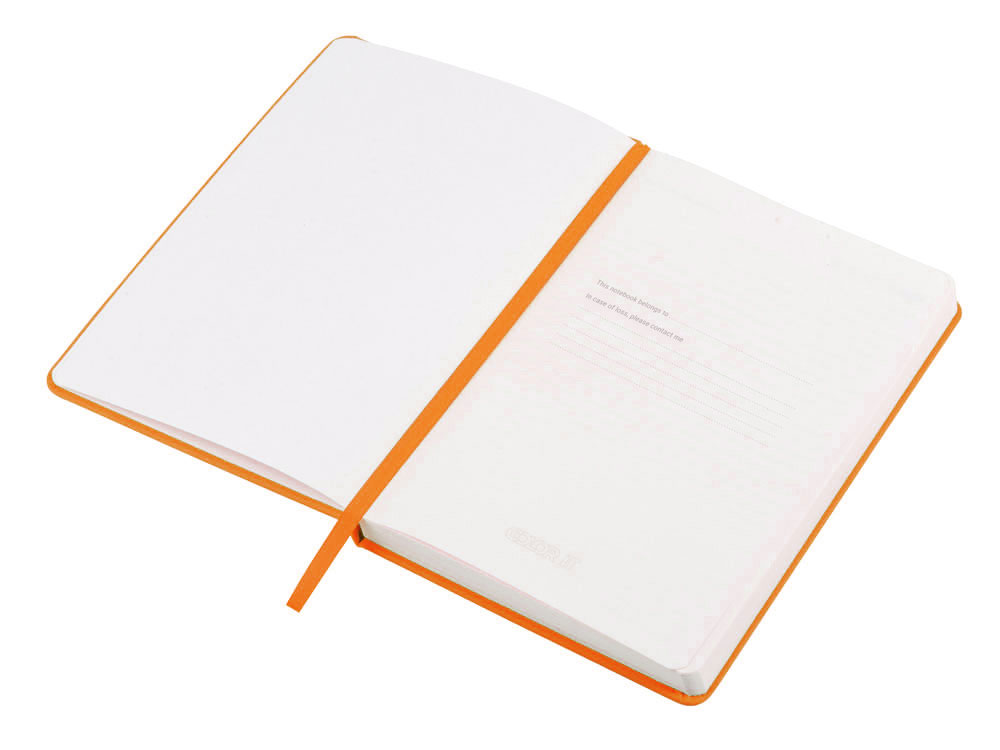 Бизнес-блокнот C2 софт-тач, твердая обложка, 128 листов, оранжевый - купить оптом