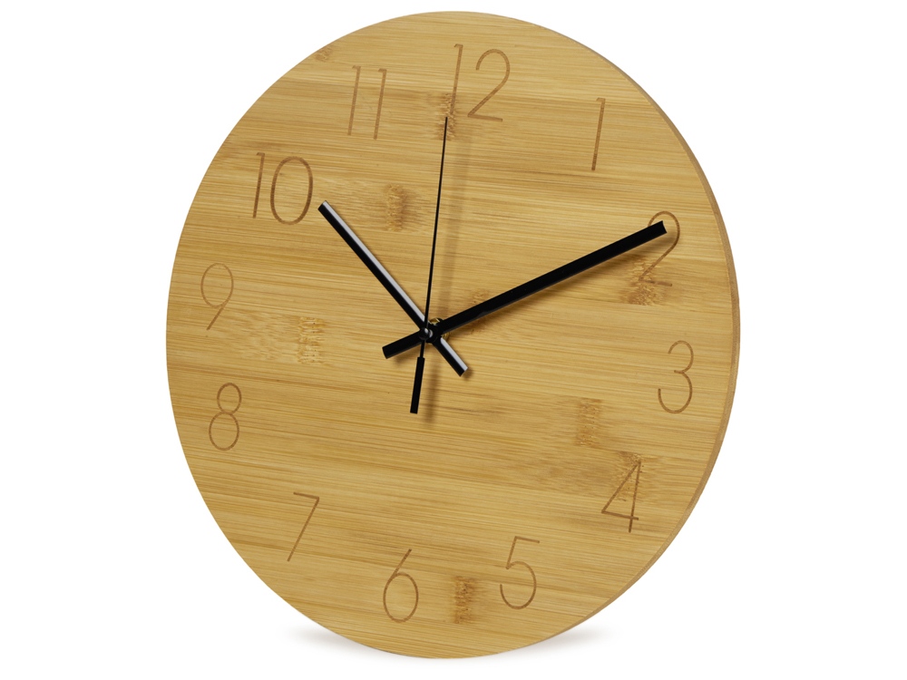 Настенные часы из бамбука Celeste, 8 мм, натуральный - купить оптом