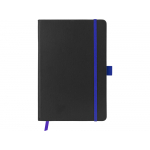 Блокнот ColorNote Black, твердая обложка A5, 80 листов, черный с синим, фото 2