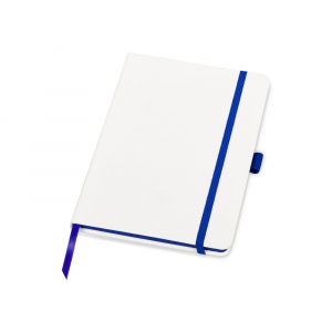 Блокнот ColorNote White, твердая обложка A5, 80 листов, белый с синим - купить оптом