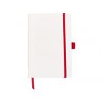 Блокнот ColorNote White, твердая обложка A5, 80 листов, белый с красным, фото 1
