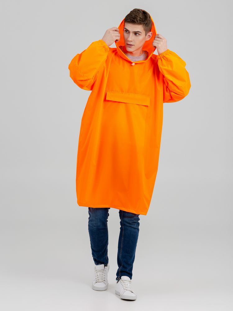 Дождевик-анорак Alatau, оранжевый неон, единый размер - купить оптом