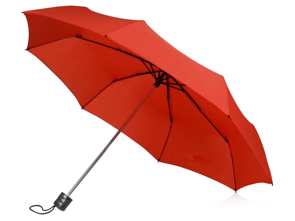 Зонт складной Columbus, механический, 3 сложения, с чехлом, красный - купить оптом