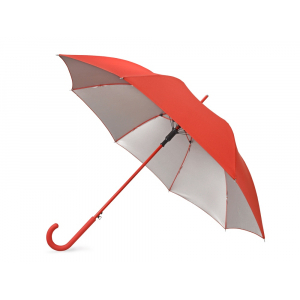 Зонт-трость Silver Color полуавтомат, красный/серебристый - купить оптом