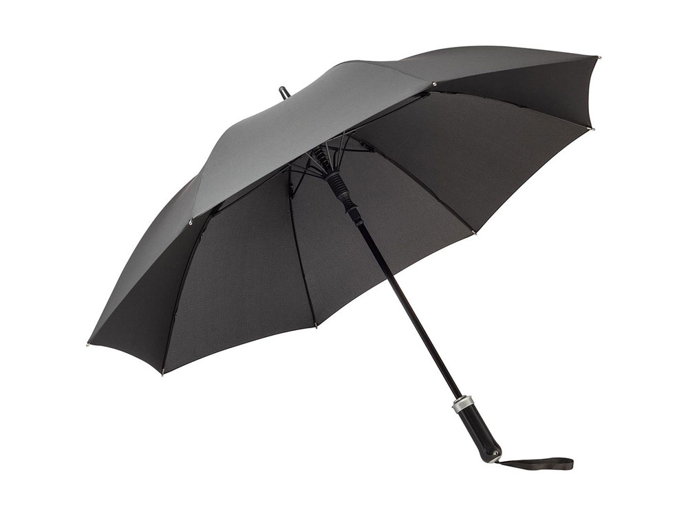 Зонт-трость 7875 RingOpener® полуавтомат, черный - купить оптом