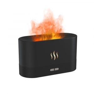 Светодиодный USB увлажнитель-ароматизатор Flame, черный - купить оптом