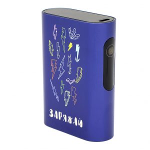 Внешний аккумулятор в металлическом корпусе Wōdan, сенсорный, 10000mAh, синий - купить оптом