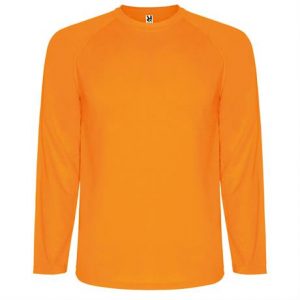 Спортивная футболка MONTECARLO L/S мужская, ФЛУОРЕСЦЕНТНЫЙ ОРАНЖЕВЫЙ S - купить оптом