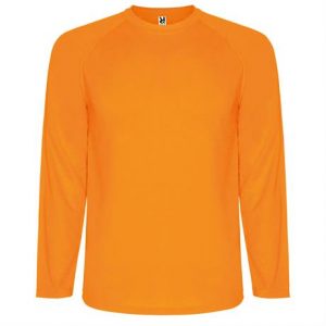 Спортивная футболка MONTECARLO L/S мужская, ФЛУОРЕСЦЕНТНЫЙ ОРАНЖЕВЫЙ L - купить оптом
