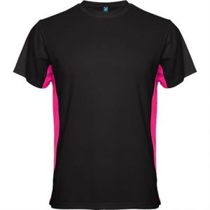 Спортивная футболка TOKYO мужская, ЧЕРНЫЙ/ФУКСИЯ 2XL - купить оптом