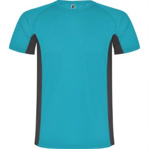 Спортивная футболка SHANGHAI мужская, БИРЮЗОВЫЙ/ТЕМНЫЙ ГРАФИТ 2XL - купить оптом