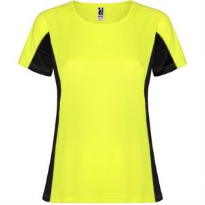 Спортивная футболка SHANGHAI WOMAN женская, ФЛУОРЕСЦЕНТНЫЙ ЖЕЛТЫЙ/ЧЕРНЫЙ XL - купить оптом