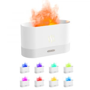 Светодиодный USB увлажнитель-ароматизатор Flame RGB, белый - купить оптом