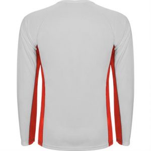 Спортивная футболка SHANGHAI L/S мужская, БЕЛЫЙ/КРАСНЫЙ L - купить оптом