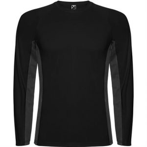 Спортивная футболка SHANGHAI L/S мужская, ЧЕРНЫЙ/ТЕМНЫЙ ГРАФИТ XL - купить оптом