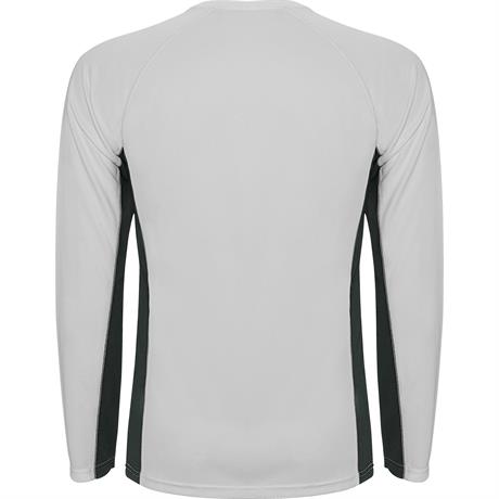 Спортивная футболка SHANGHAI L/S мужская, БЕЛЫЙ/ТЕМНЫЙ ГРАФИТ 2XL - купить оптом