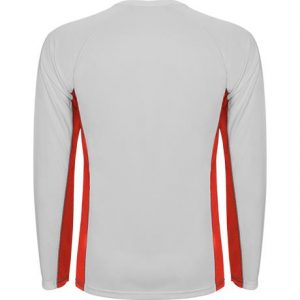 Спортивная футболка SHANGHAI L/S мужская, БЕЛЫЙ/КРАСНЫЙ 2XL - купить оптом