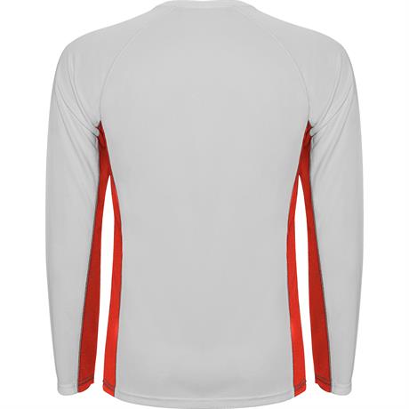 Спортивная футболка SHANGHAI L/S мужская, БЕЛЫЙ/КРАСНЫЙ 2XL - купить оптом