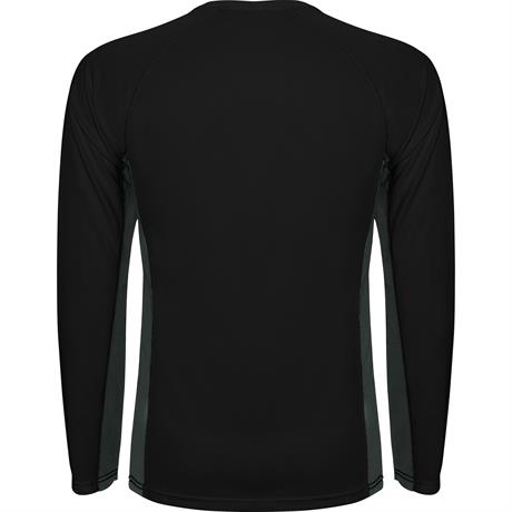 Спортивная футболка SHANGHAI L/S мужская, ЧЕРНЫЙ/ТЕМНЫЙ ГРАФИТ 2XL - купить оптом