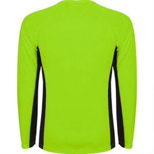 Спортивная футболка SHANGHAI L/S мужская, ФЛУОРЕСЦЕНТНЫЙ ЗЕЛЕНЫЙ/ЧЕРНЫЙ 2XL - купить оптом