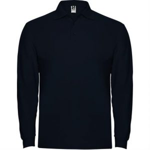 Футболка поло ESTRELLA L/S мужская, МОРСКОЙ СИНИЙ 2XL - купить оптом