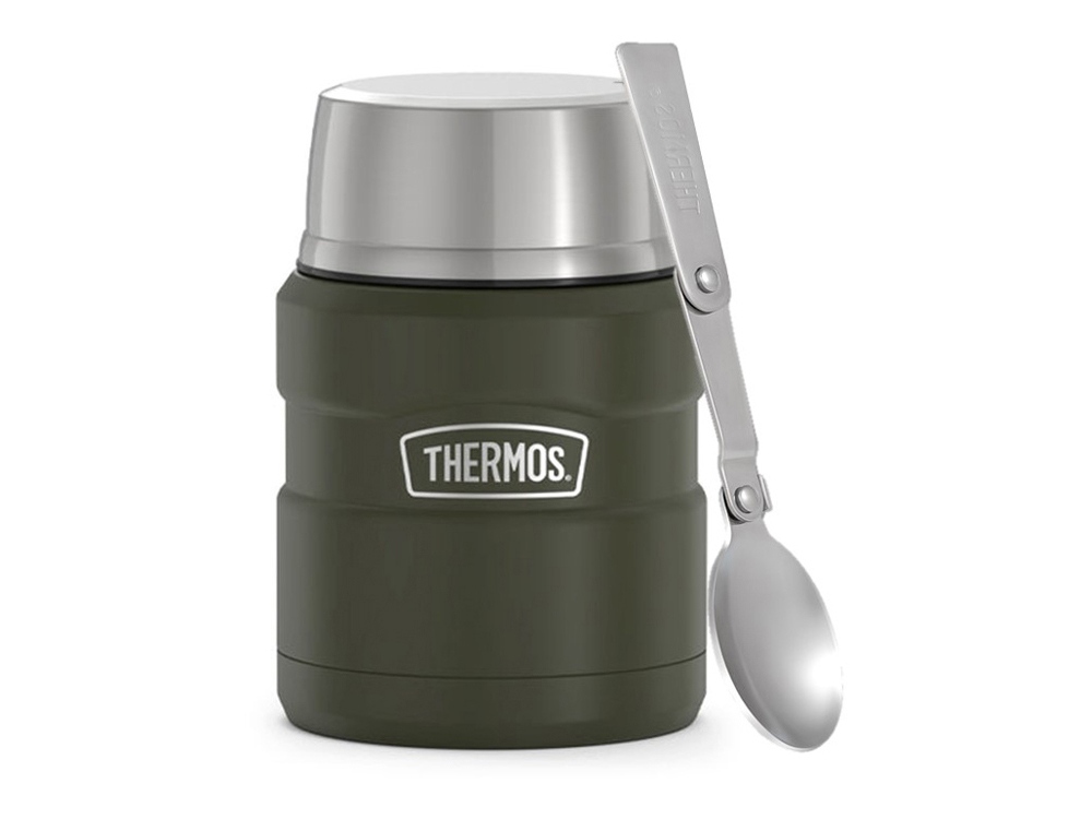 Термос из нерж. стали с ложкой тм THERMOS SK3000 MAG 0,47L, темно-зеленый - купить оптом