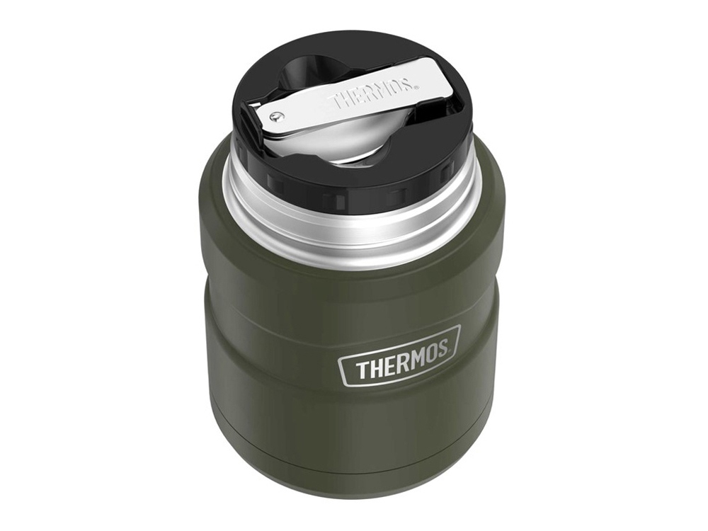 Термос из нерж. стали с ложкой тм THERMOS SK3000 MAG 0,47L, темно-зеленый - купить оптом