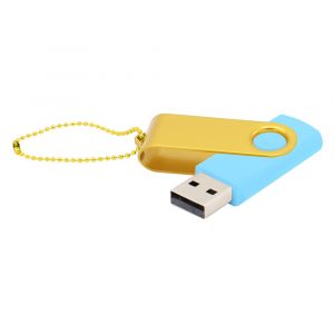 Флешка Designer To Go 2.0 USB 16Gb, голубой/желтый - купить оптом