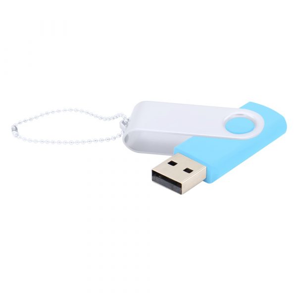 Флешка Designer To Go 2.0 USB 16Gb, голубой/белый - купить оптом