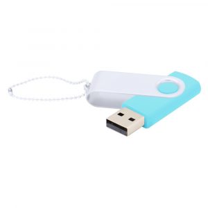 Флешка Designer To Go 2.0 USB 16Gb, бирюзовый/белый - купить оптом