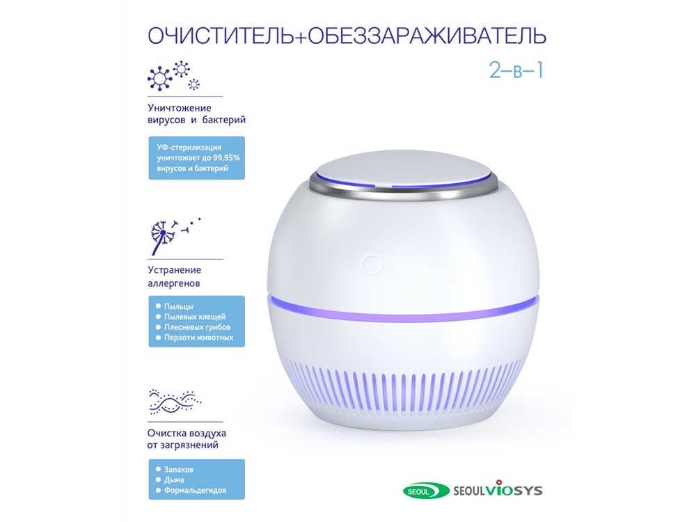 Переносной очиститель + обеззараживатель REMEZair RMA-101-01, белый - купить оптом