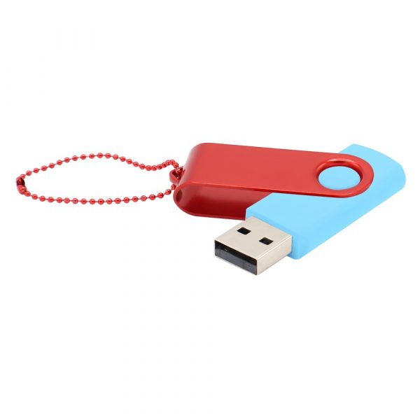 Флешка Designer To Go 2.0 USB 16Gb, голубой/красный - купить оптом