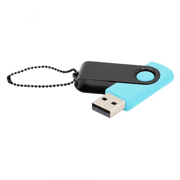 Флешка Designer To Go 2.0 USB 16Gb, бирюзовый/черный - купить оптом