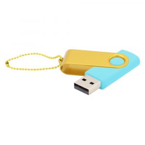 Флешка Designer To Go 2.0 USB 16Gb, бирюзовый/желтый - купить оптом