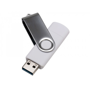 USB3.0/USB Type-C флешка на 32 Гб Квебек C, белый - купить оптом