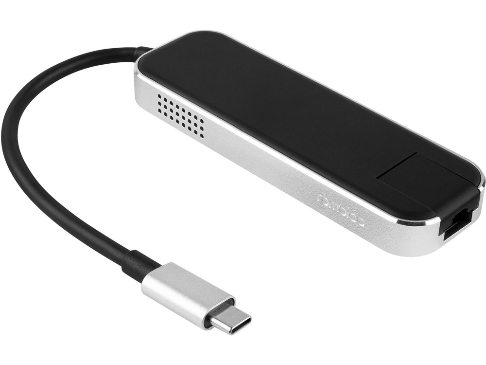 Хаб USB Rombica Type-C Chronos Black, черный - купить оптом