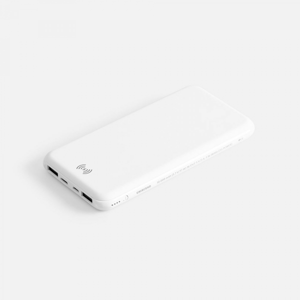 Аккумулятор с беспроводной зарядкой All Day Wireless, 10000 мАч, белый - купить оптом