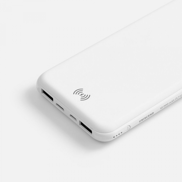 Аккумулятор с беспроводной зарядкой All Day Wireless, 10000 мАч, белый - купить оптом