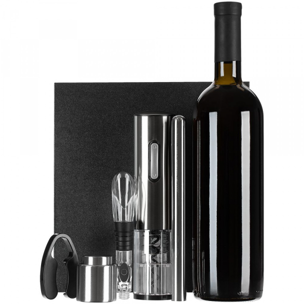 Винный набор Wine Diesel, серебристый - купить оптом