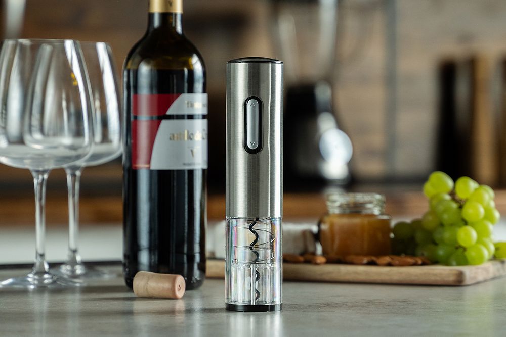Винный набор Wine Diesel, серебристый - купить оптом