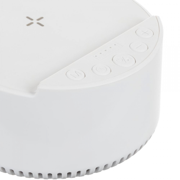 Bluetooth-колонка с беспроводной зарядкой relaxTime, белая - купить оптом