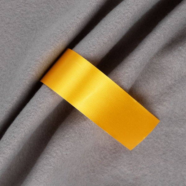 Лента сатиновая Satin 35 XXL, желтая, 250 см - купить оптом