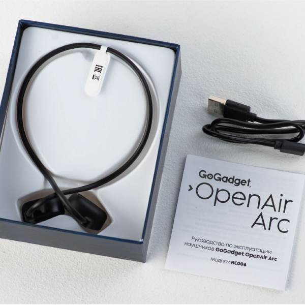 Беспроводные наушники OpenAir Arc, черные - купить оптом