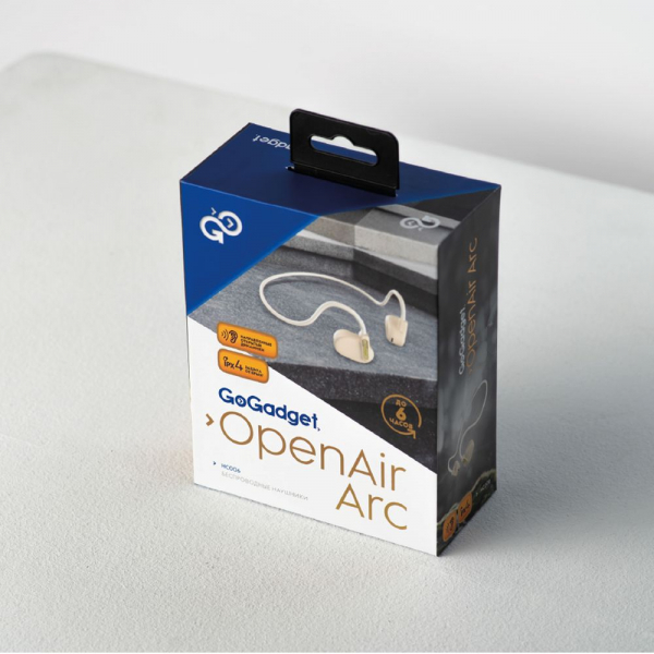 Беспроводные наушники OpenAir Arc, бежевые - купить оптом