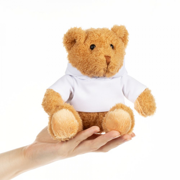 Мягкая игрушка «Мишка Cuddleton» в белом худи - купить оптом