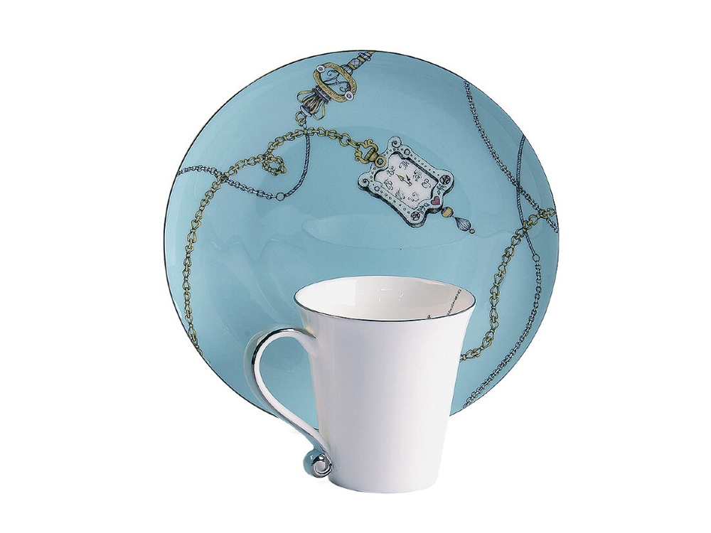 Кружка Valerie Concept CUP ALICE BLU, белый - купить оптом