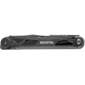 Нож-мультитул Rocktol 12 в 1, кожаный чехол, черный - купить оптом