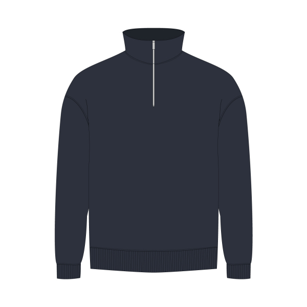 Толстовка на молнии унисекс FLOW, темно-синяя, размер 3XL/4XL - купить оптом