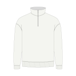 Толстовка на молнии унисекс FLOW, белая (теплый оттенок), размер 3XL/4XL